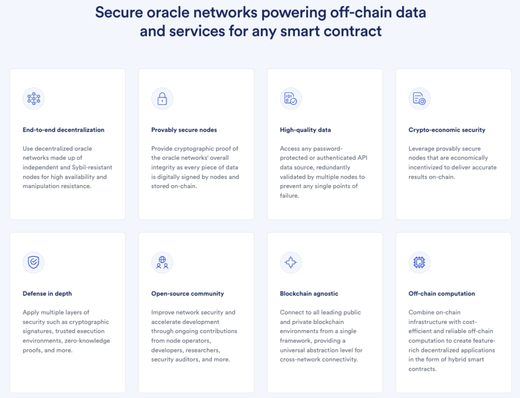 Représentation imagée des avantages de chainlink